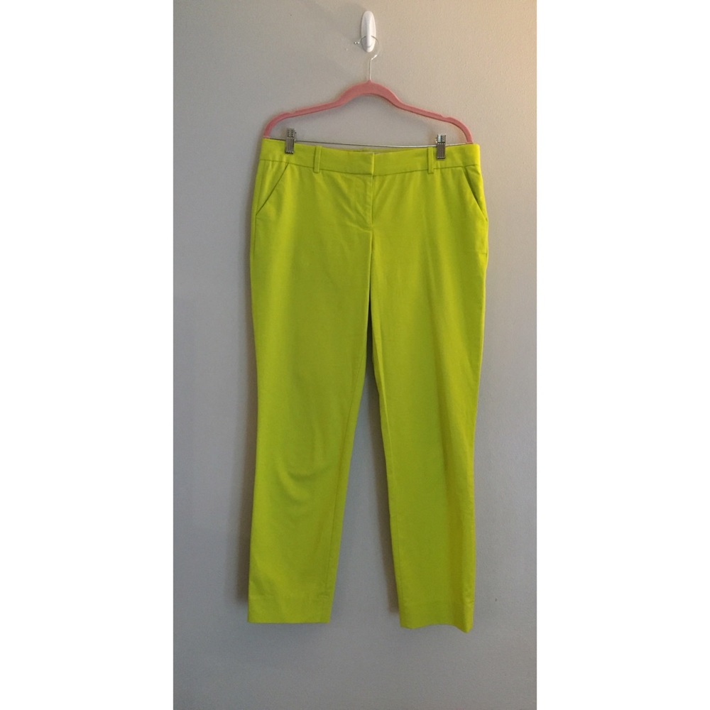 J CREW RARE Neon Café Capri dress pants - 8 Tall